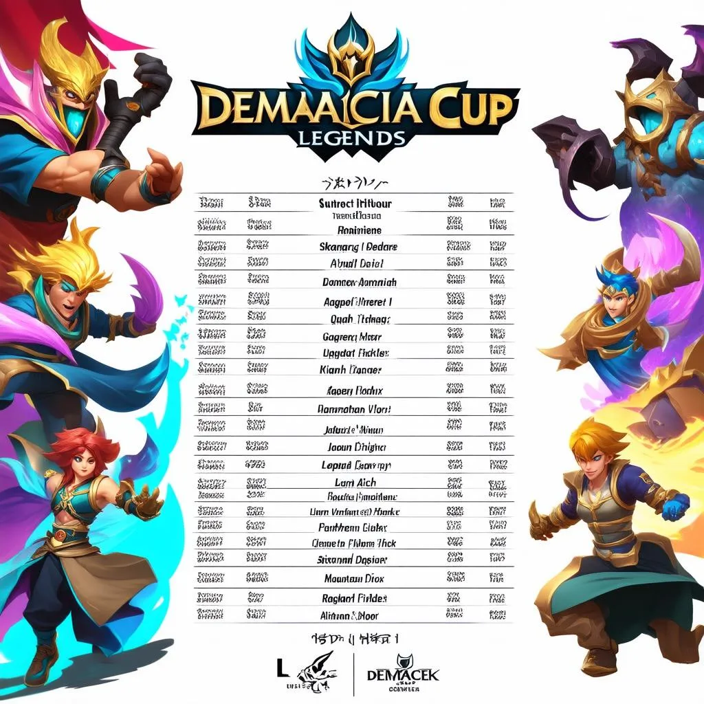 Lịch thi đấu Demacia Cup