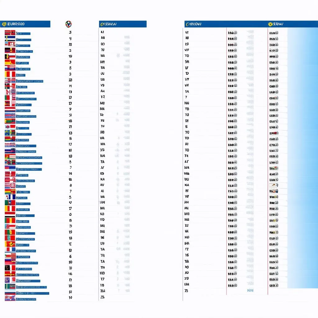 Lịch thi đấu Euro 2020