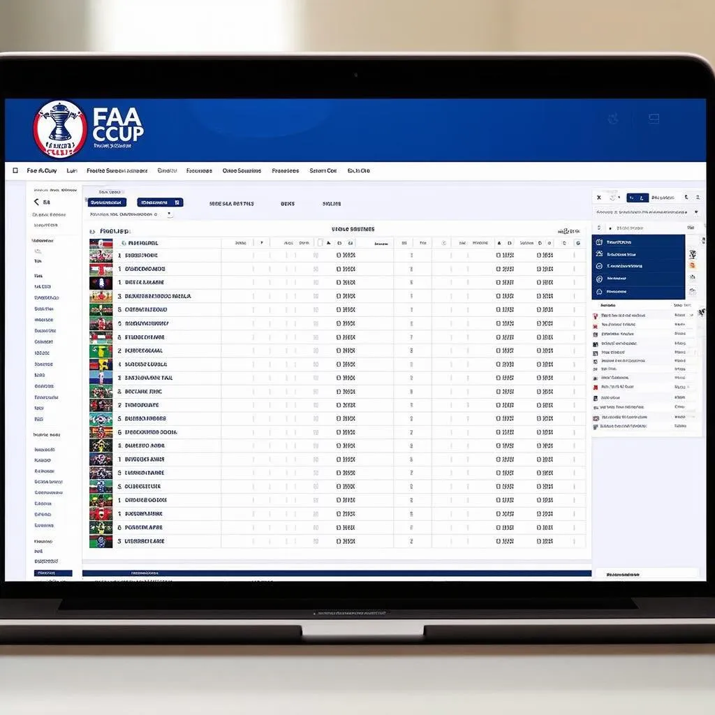 lịch thi đấu fa cup anh trang web