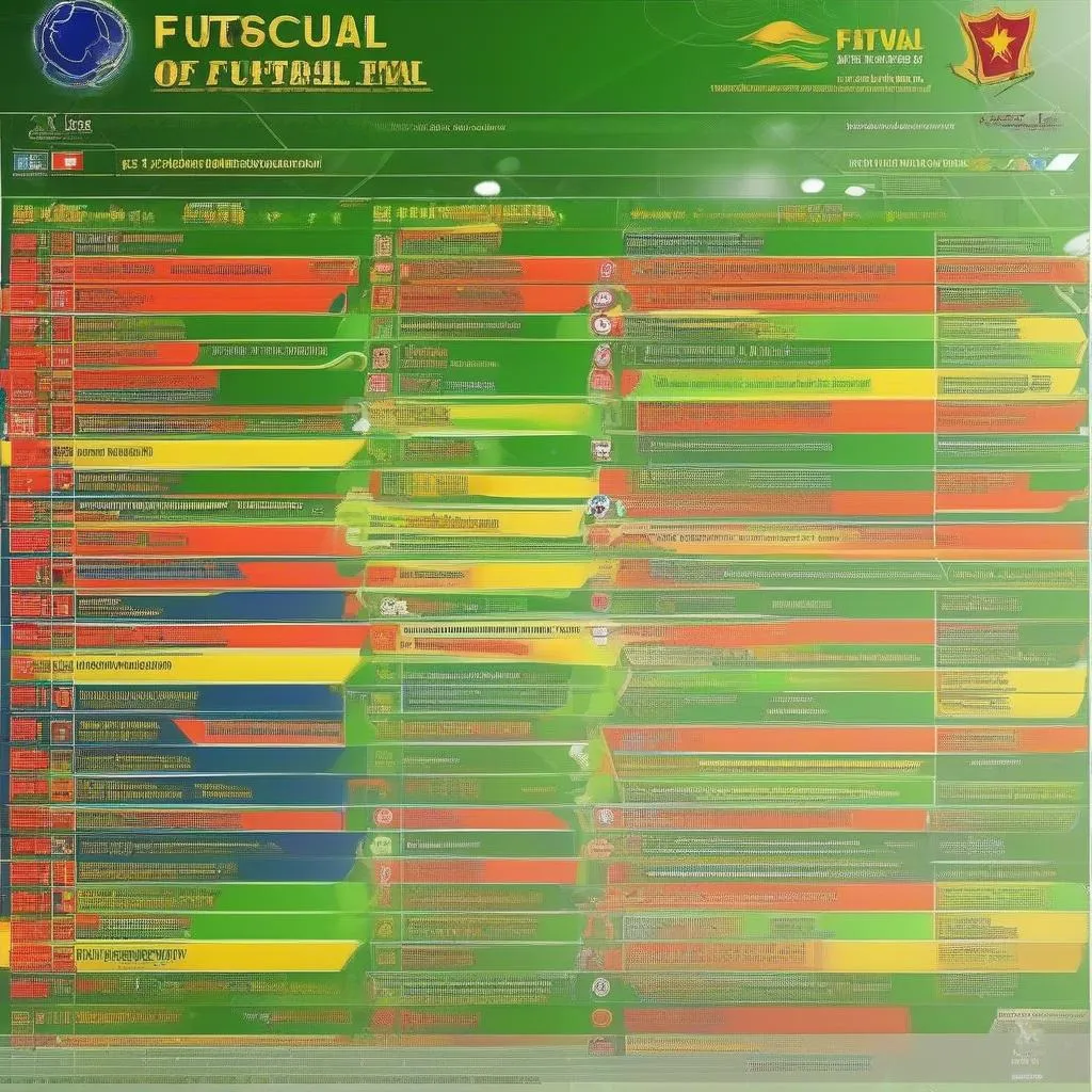 Lịch thi đấu futsal Việt Nam trong năm