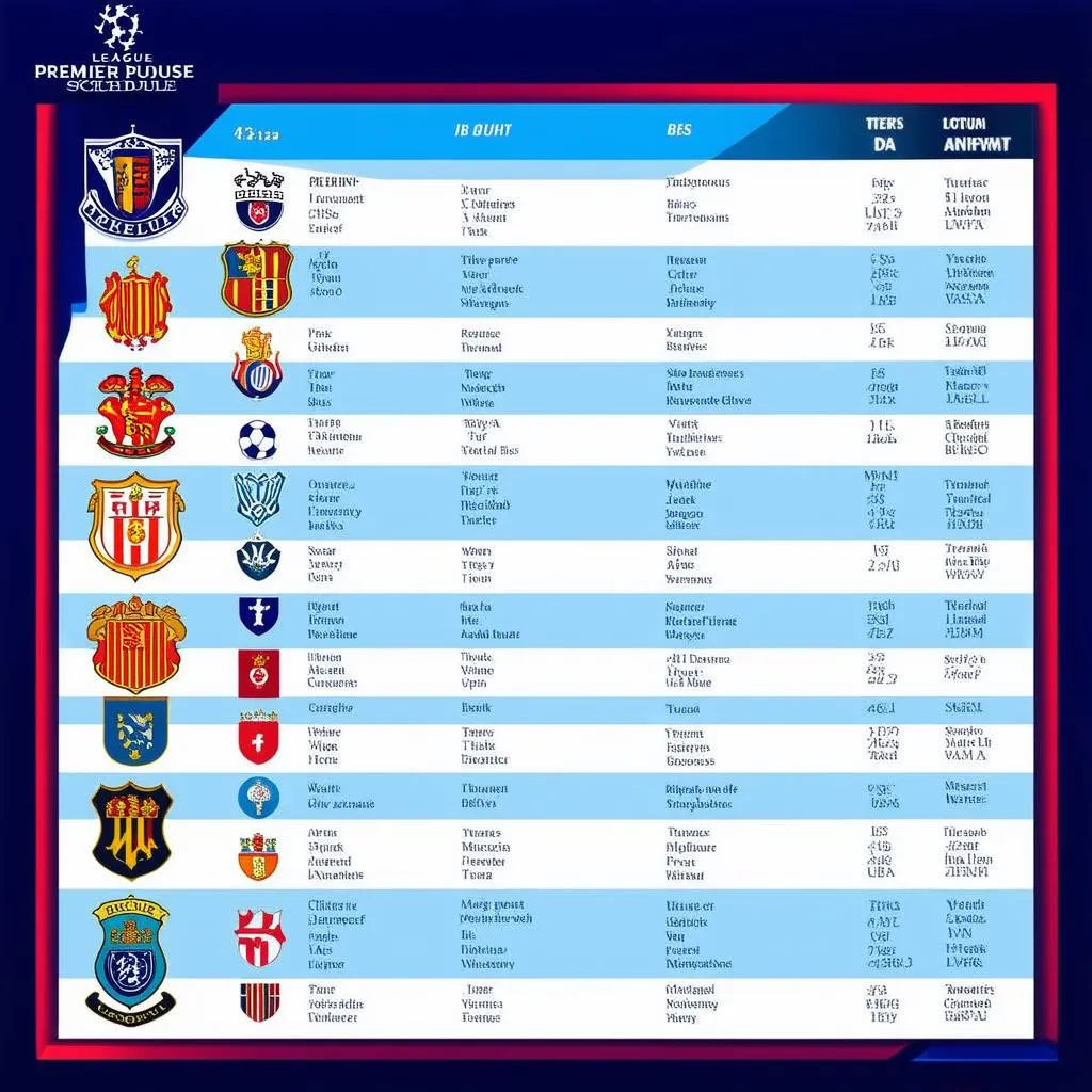 Lịch thi đấu Premier League ngày mai