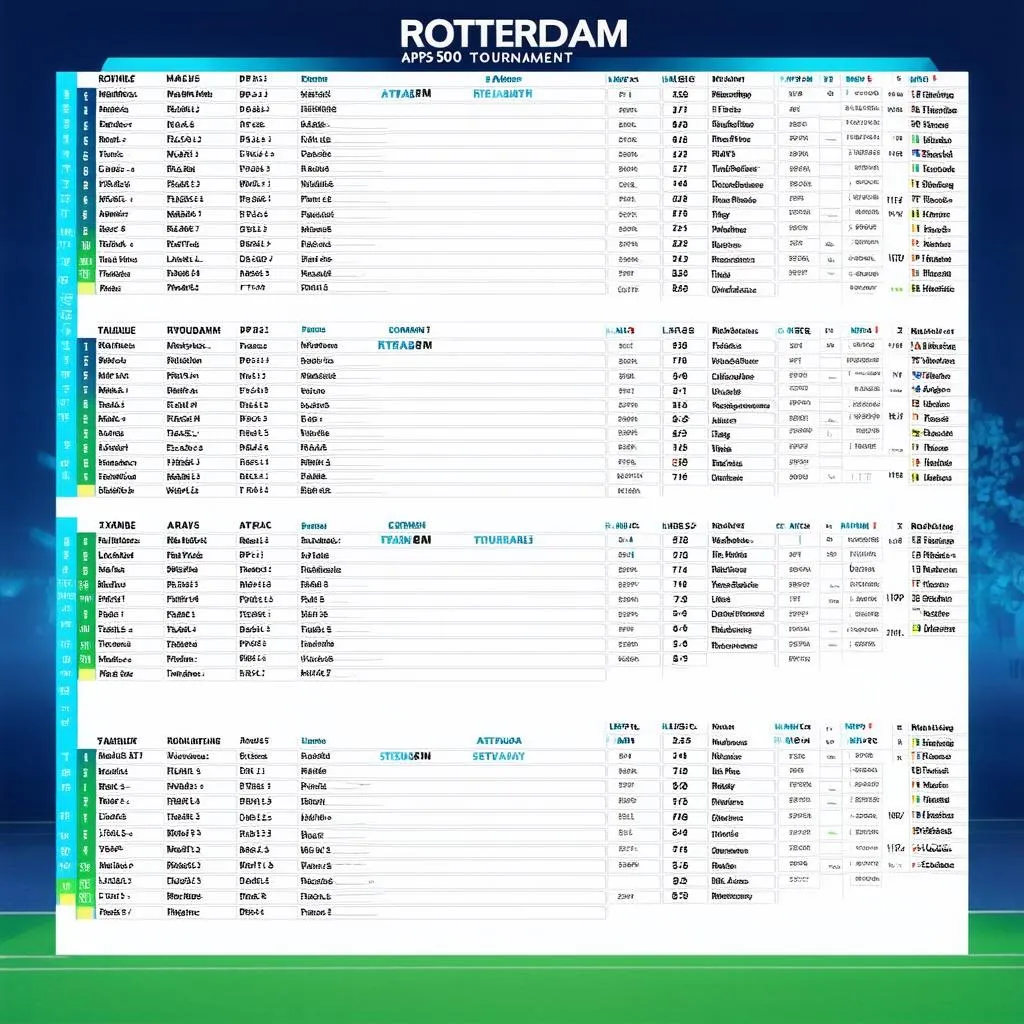 Lịch thi đấu giải Rotterdam