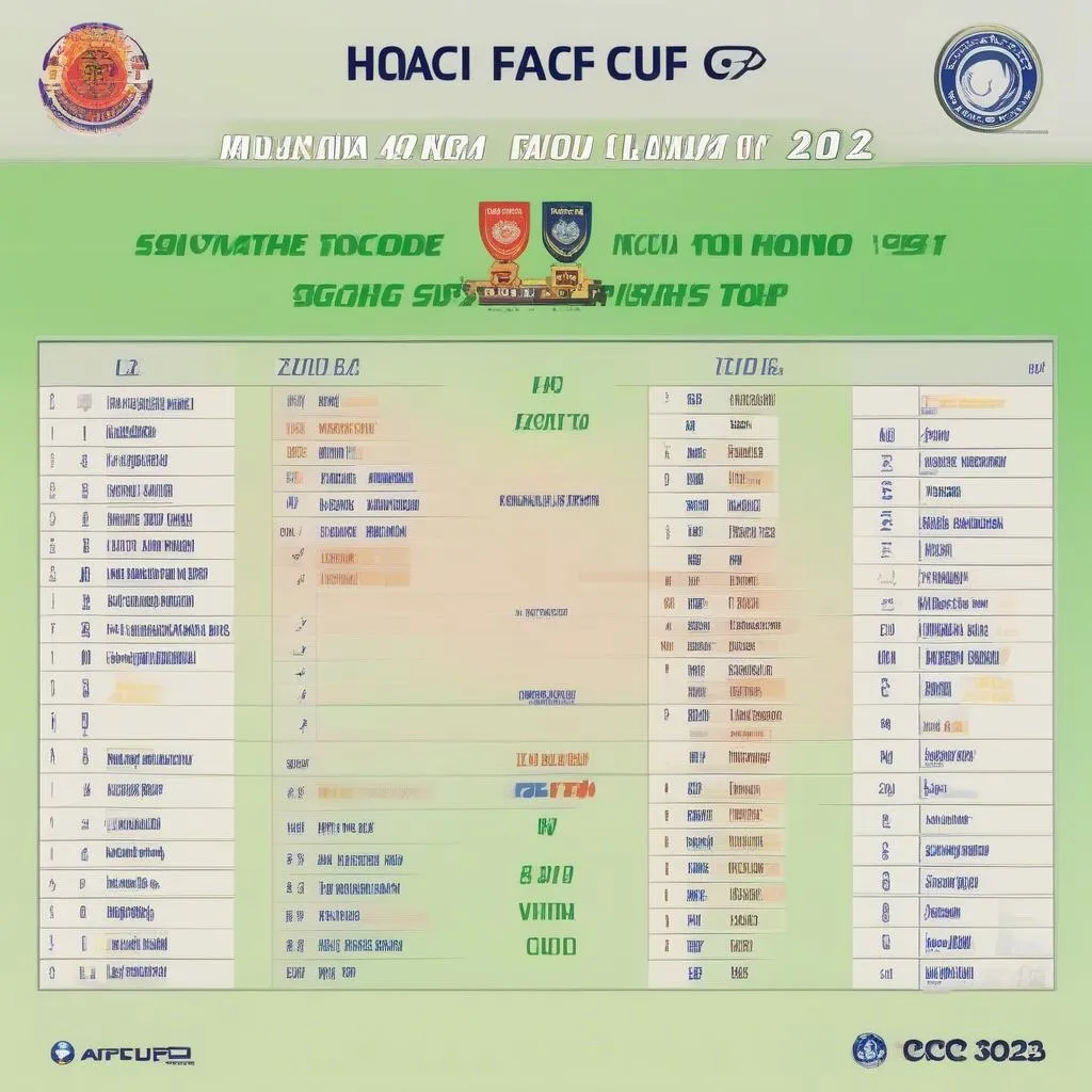 Lịch thi đấu Hà Nội FC AFC Cup 2023