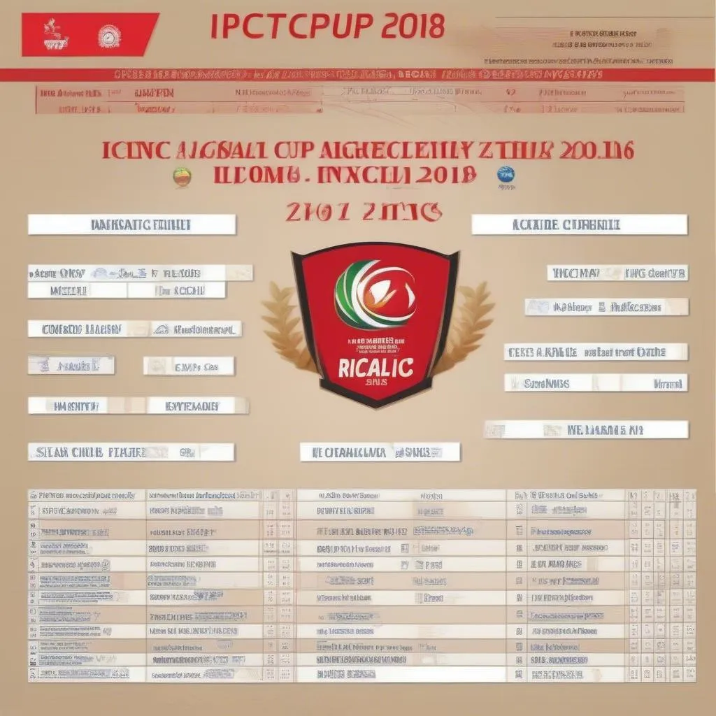 Lịch thi đấu ICC Cup 2018