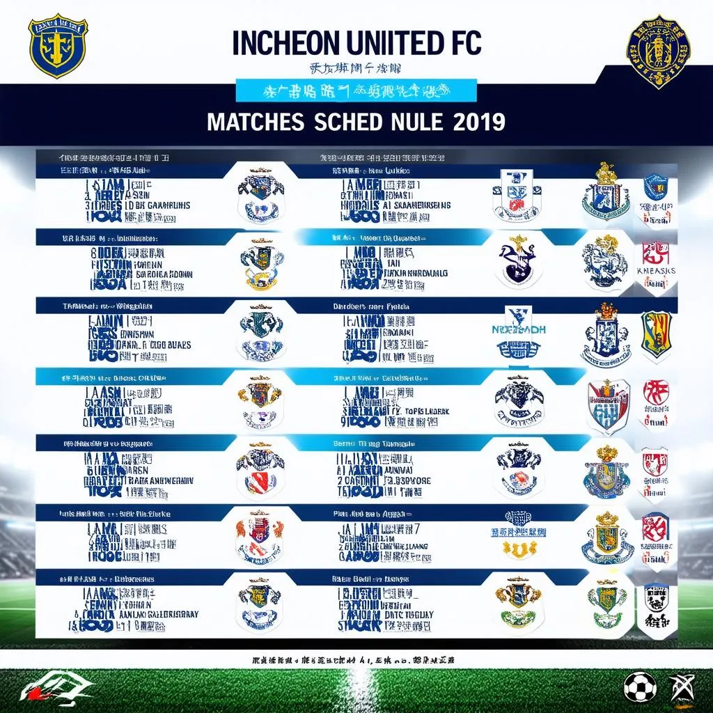 Lịch thi đấu Incheon United FC 2019