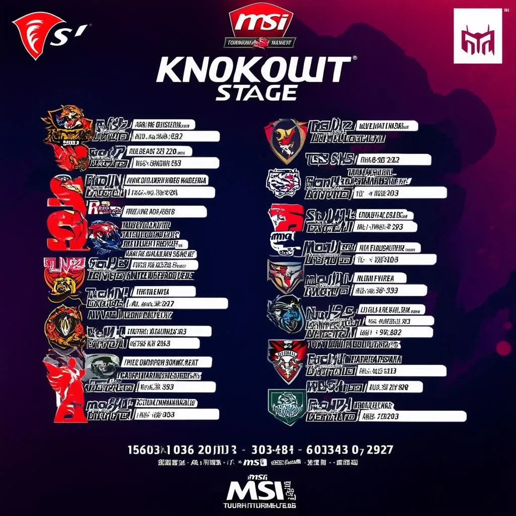 Lịch thi đấu Knockout MSI