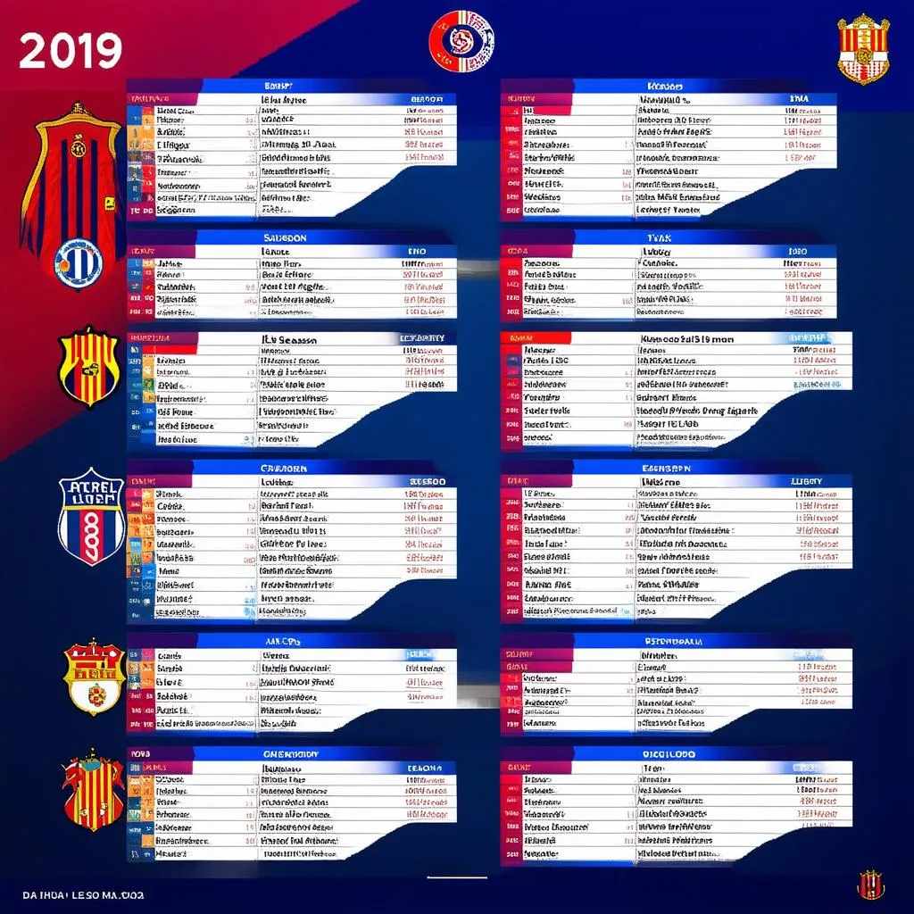 Lịch thi đấu La Liga 2019