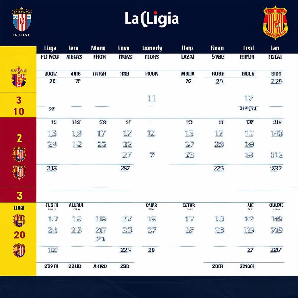 Lịch thi đấu La Liga