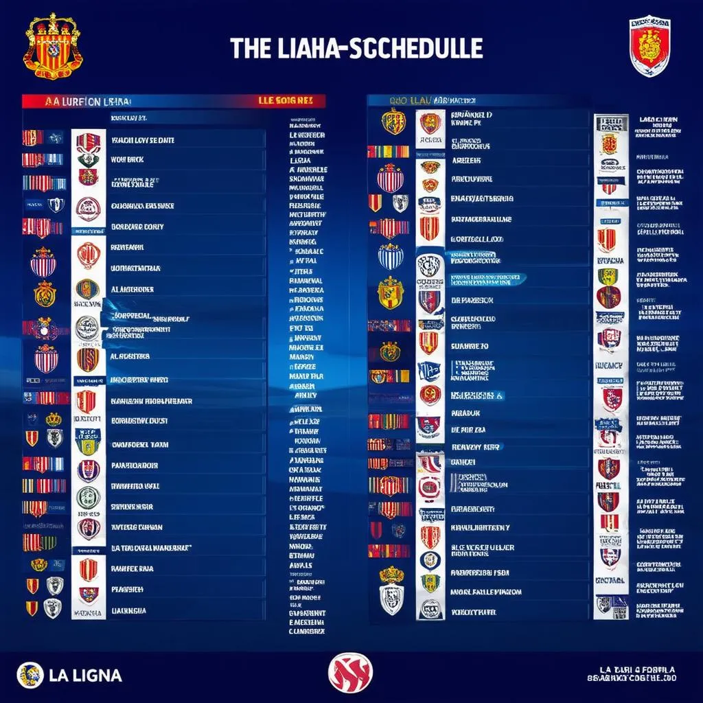 Lịch thi đấu La Liga hôm nay