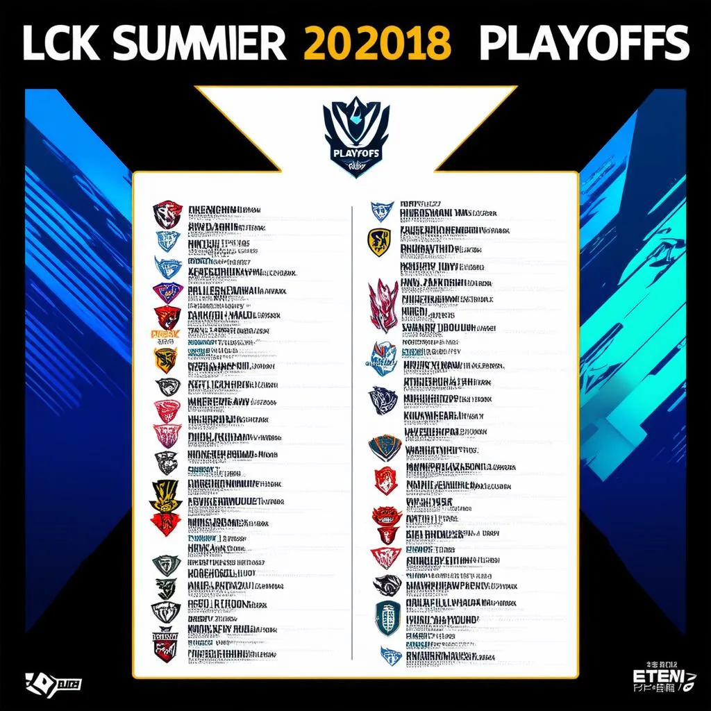 Lịch thi đấu Playoffs LCK Mùa Hè 2018