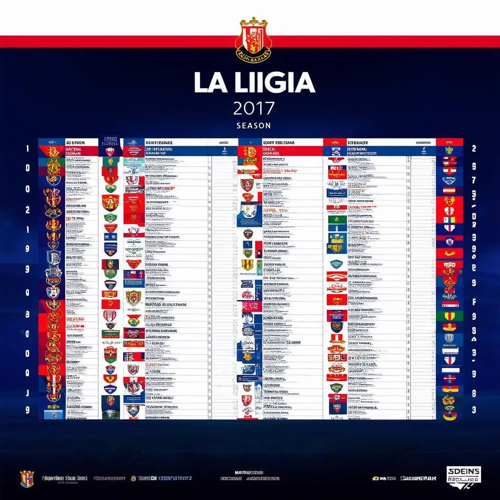 Lịch thi đấu La Liga 2017