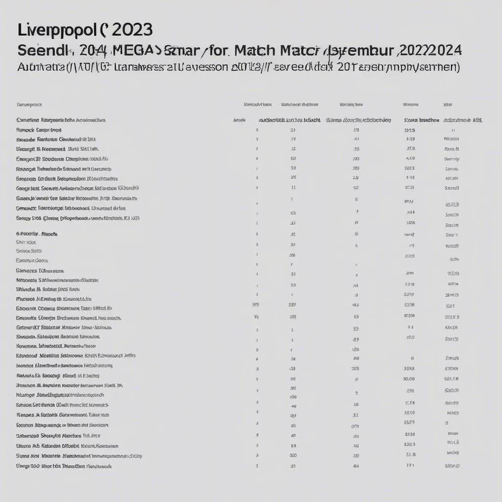 Lịch thi đấu Liverpool mùa giải 2023-2024