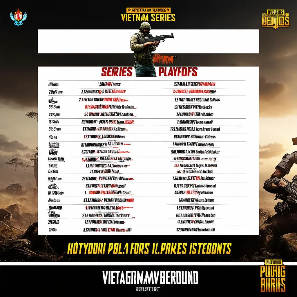 Lịch thi đấu vòng playoffs PUBG Vietnam Series