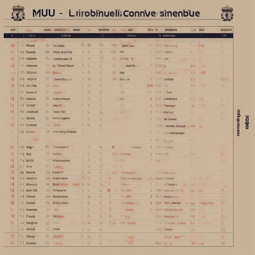 Lịch thi đấu MU vs Liverpool - Premier League