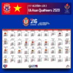 Lịch thi đấu vòng loại U16 Châu Á 2020