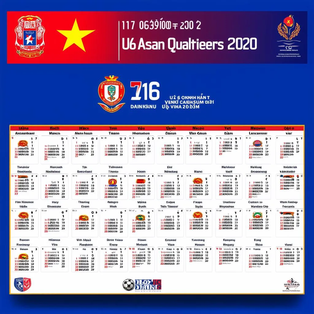 Lịch thi đấu vòng loại U16 Châu Á 2020