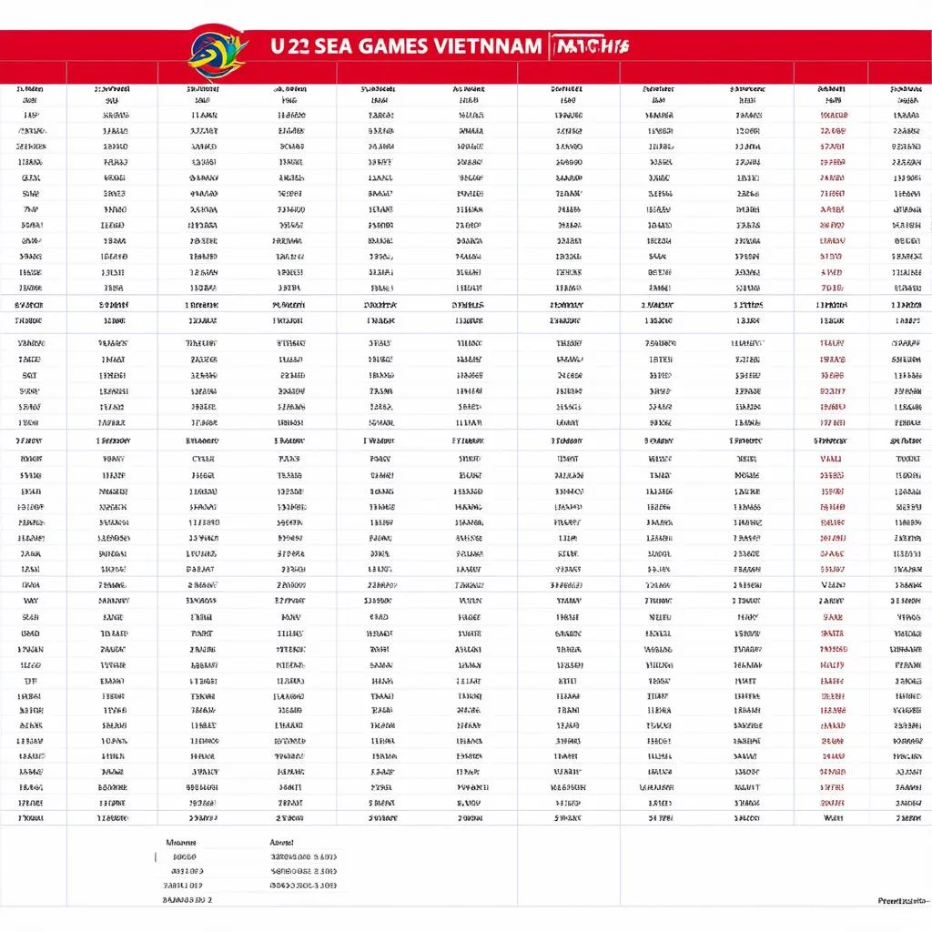 Lịch thi đấu U22 SEA Games Việt Nam