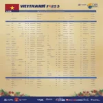 Lịch thi đấu U22 Việt Nam 2023