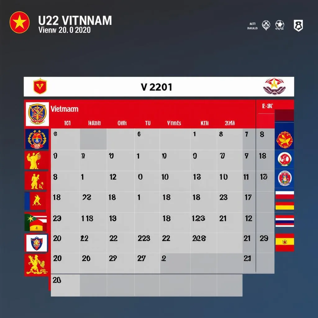 Lịch thi đấu U22 Việt Nam