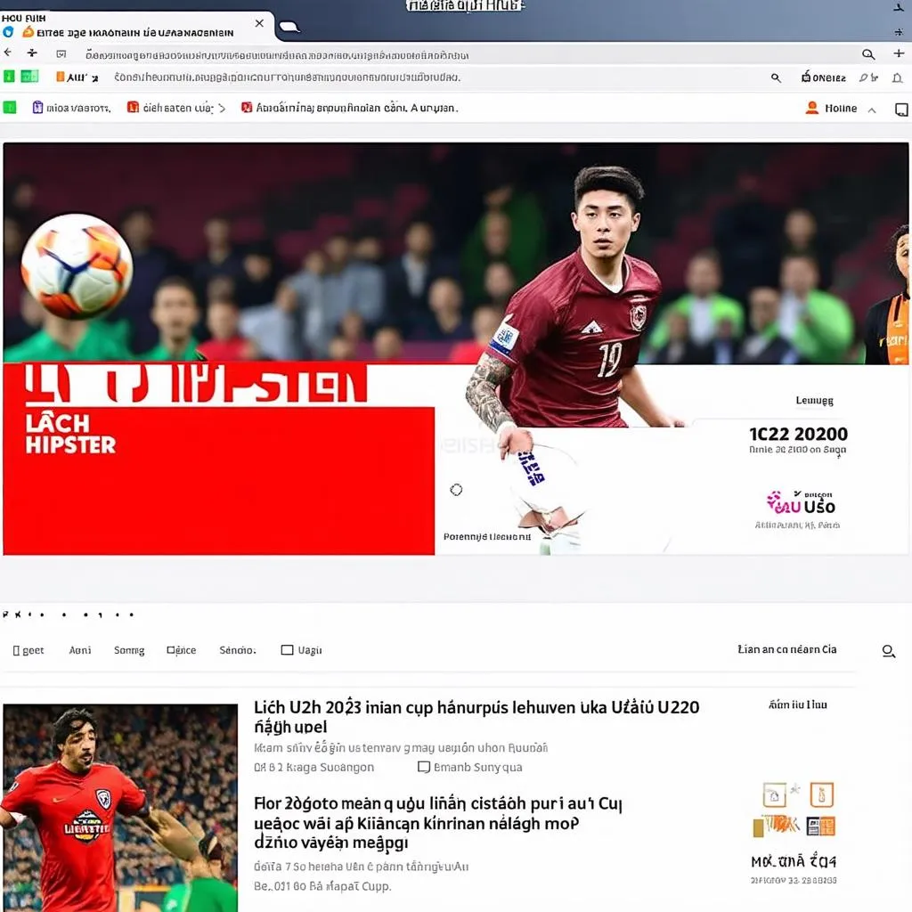 Website Lịch thi đấu U23 Châu Á 2023 trên Hipstersareannoying