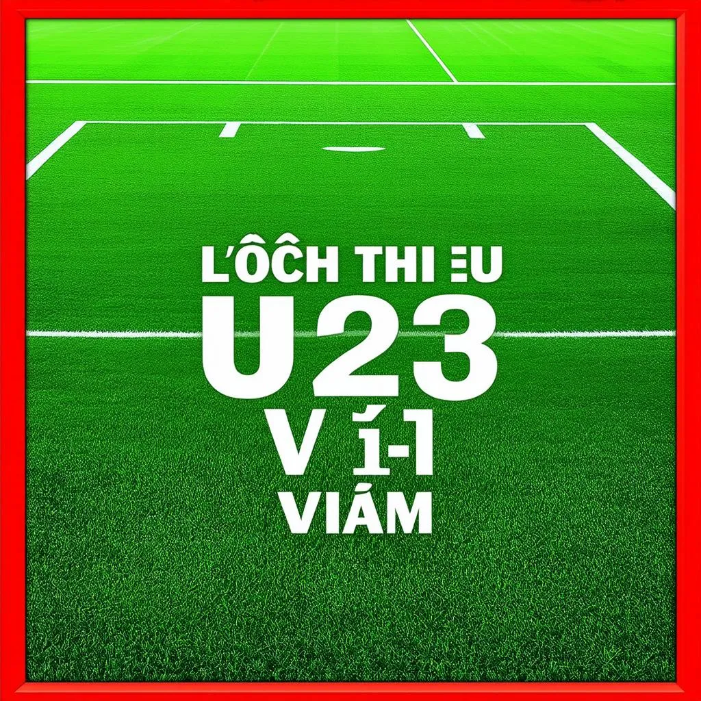 Lịch thi đấu U23 Việt Nam