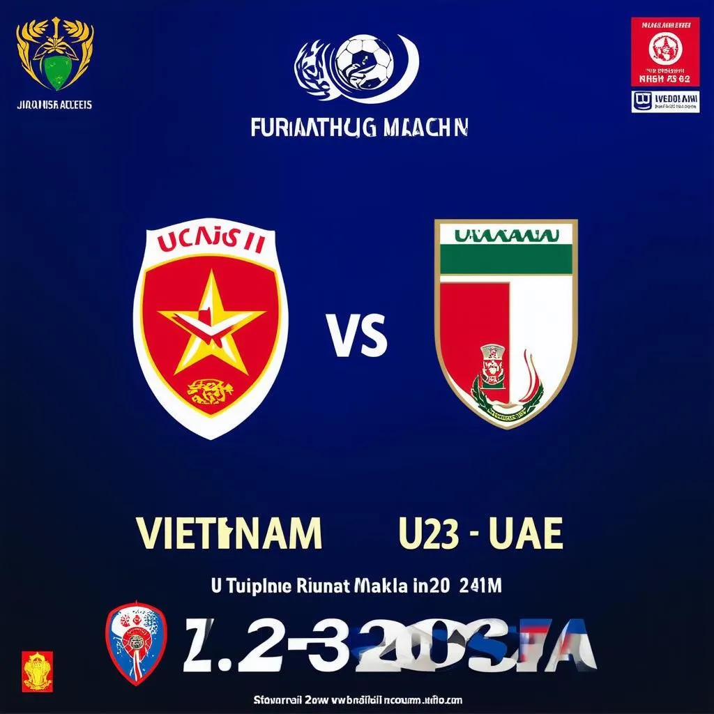 Lịch thi đấu U23 Việt Nam vs UAE