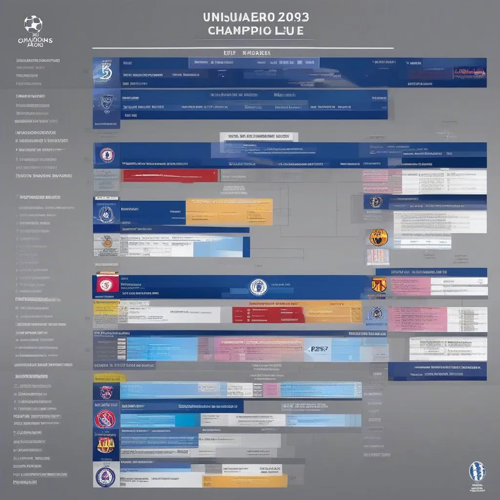 Lịch thi đấu UEFA Champions League 2023: Cập nhật thông tin chính xác