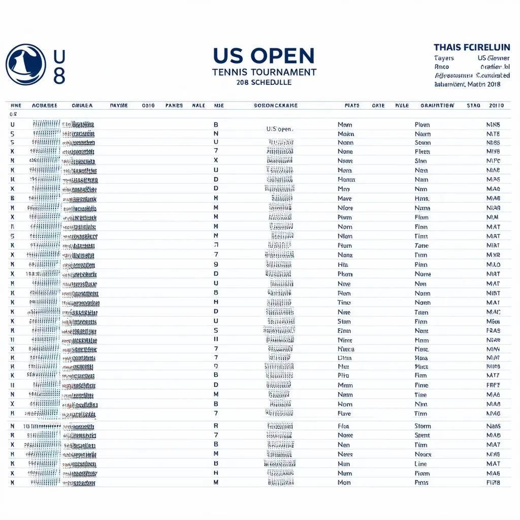 Lịch thi đấu US Open 2018