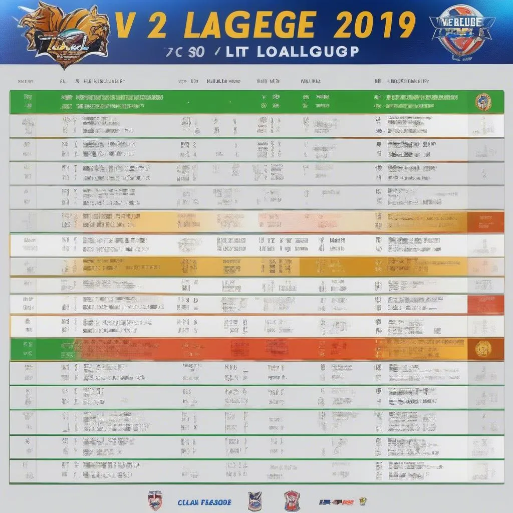 Lịch thi đấu V-League 1 2019