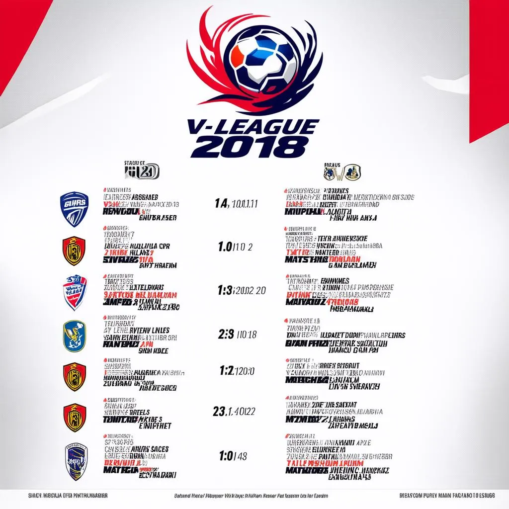 Lịch thi đấu V-League 2018