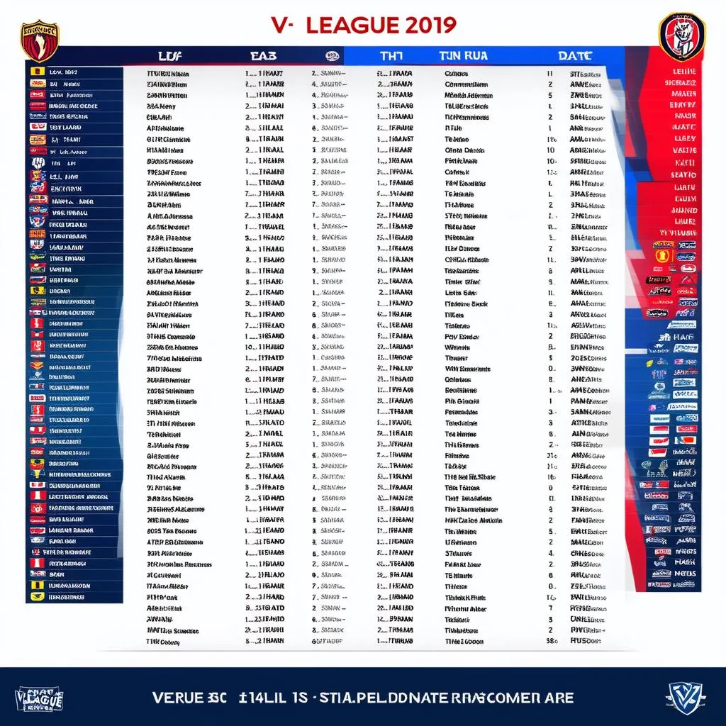 Lịch thi đấu V League 2019