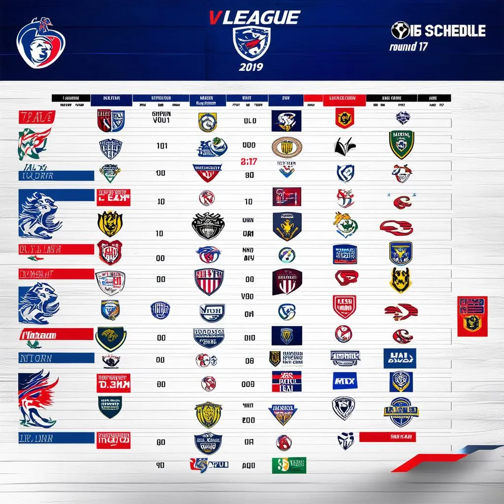 Lịch thi đấu V-League 2019 vòng 17