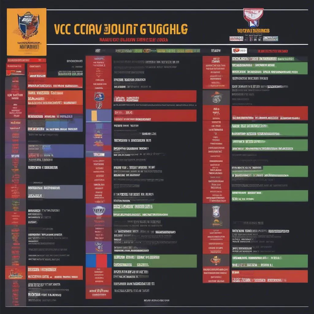 Lịch thi đấu VCA vòng bảng mùa giải 2023