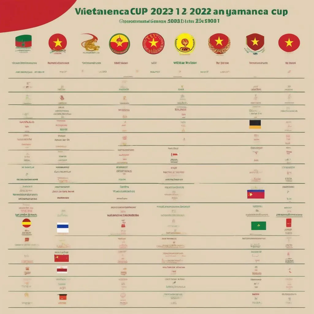 Lịch thi đấu của Việt Nam tại Asian Cup 2023