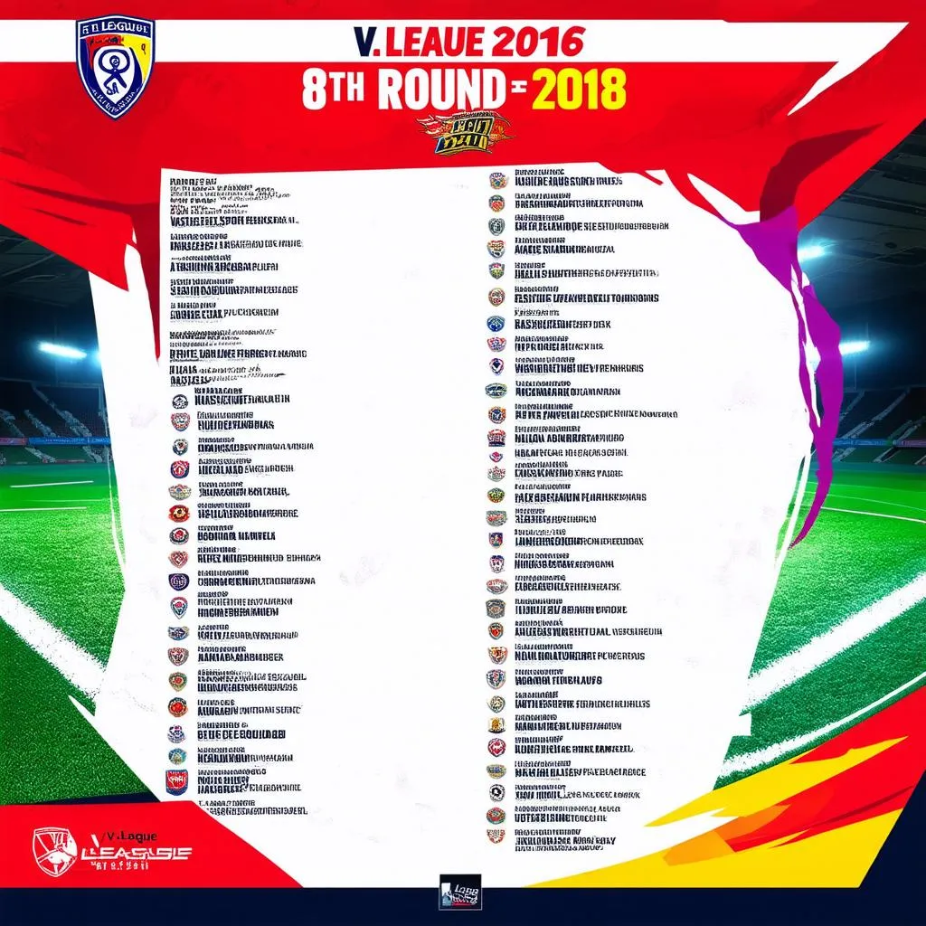 Lịch thi đấu V.League 2018 vòng 8