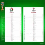 Lịch thi đấu vòng 1/8 Asian Cup 2019 UAE