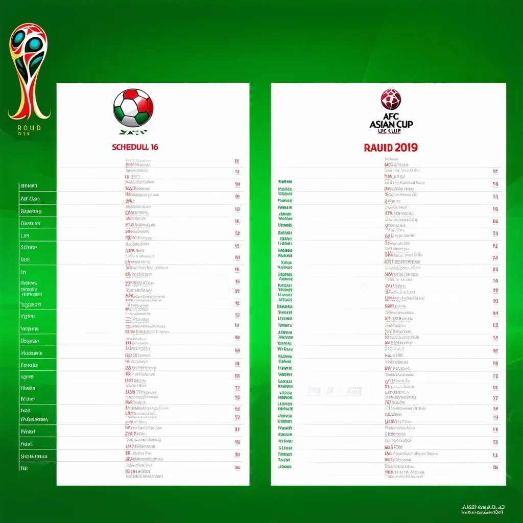 Lịch thi đấu vòng 1/8 Asian Cup 2019 UAE