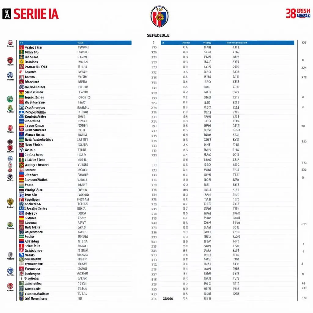 Lịch thi đấu vòng 38 Serie A