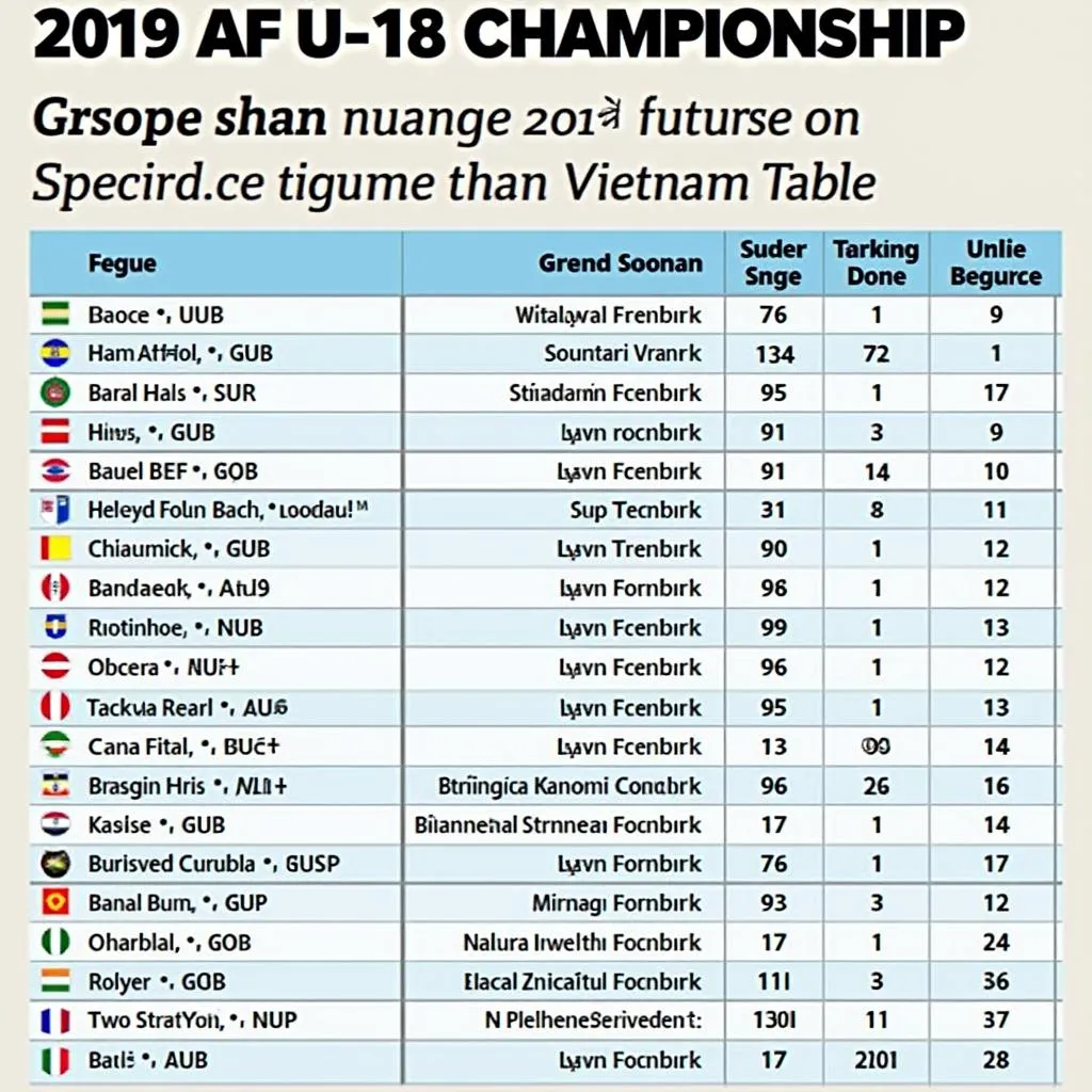 Lịch thi đấu vòng bảng U18 Đông Nam Á 2019