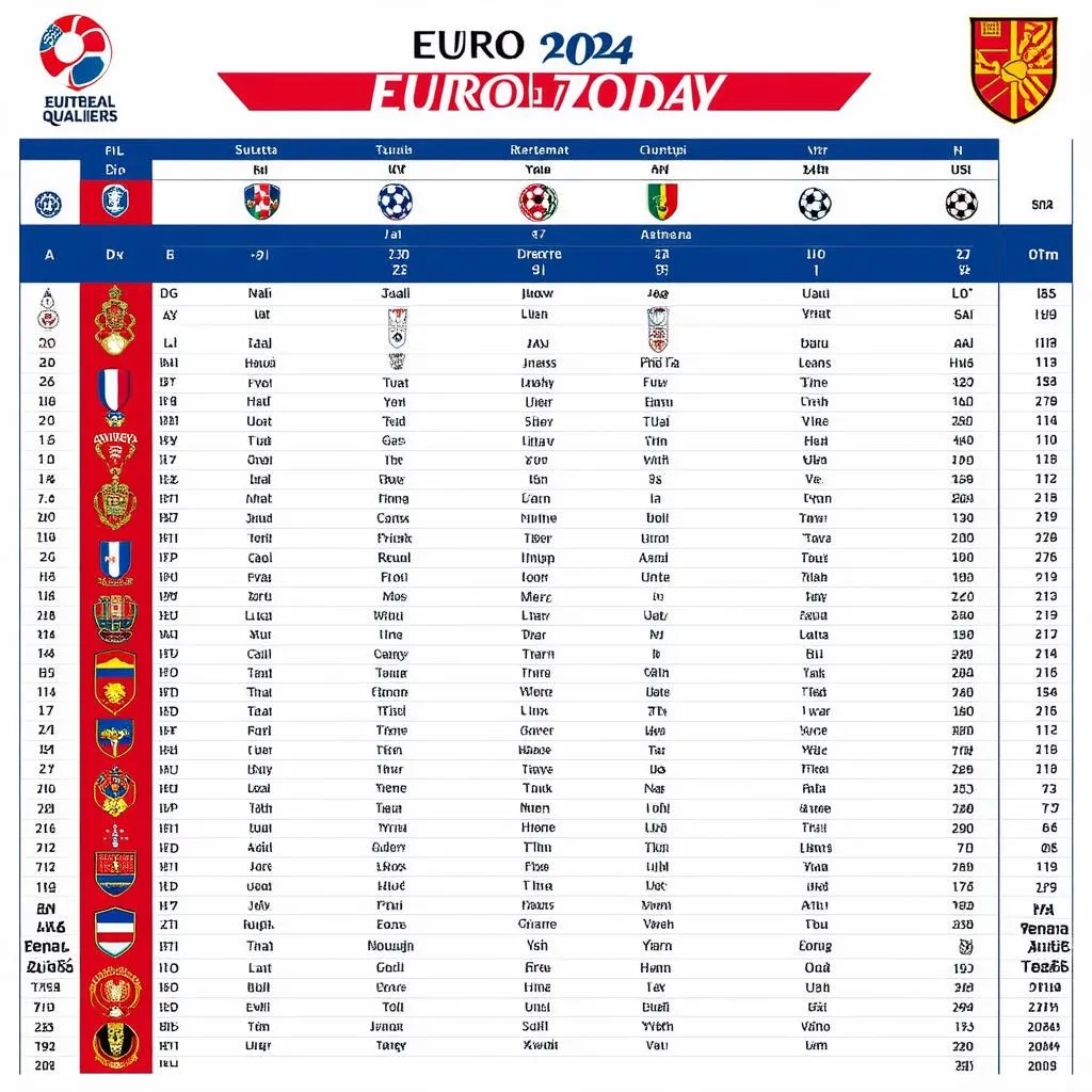 Lịch thi đấu vòng loại Euro 2024 hôm nay