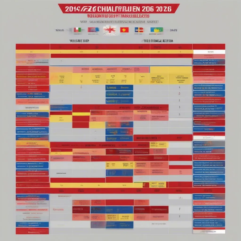 Lịch thi đấu vòng loại World Cup 2026 Việt Nam - Thái Lan