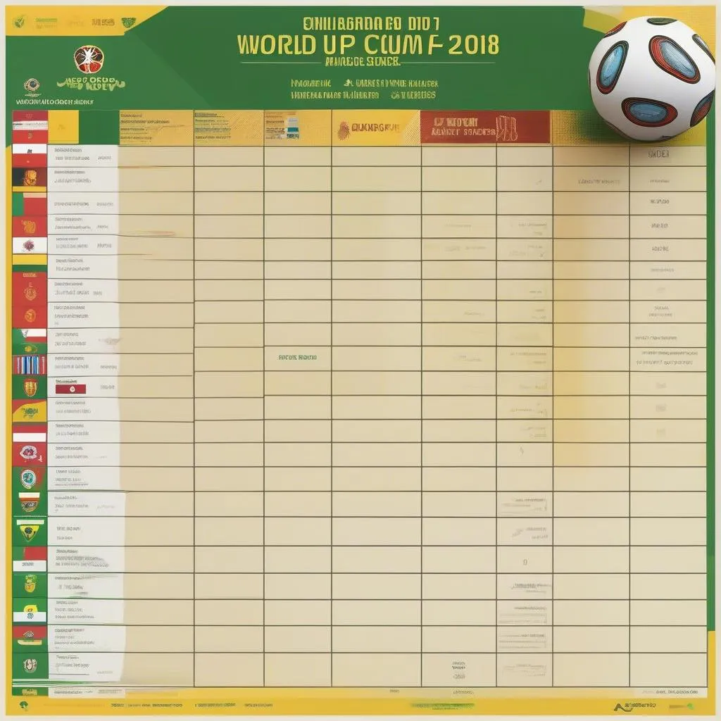 Lịch Thi Đấu World Cup 2018 Chi Tiết