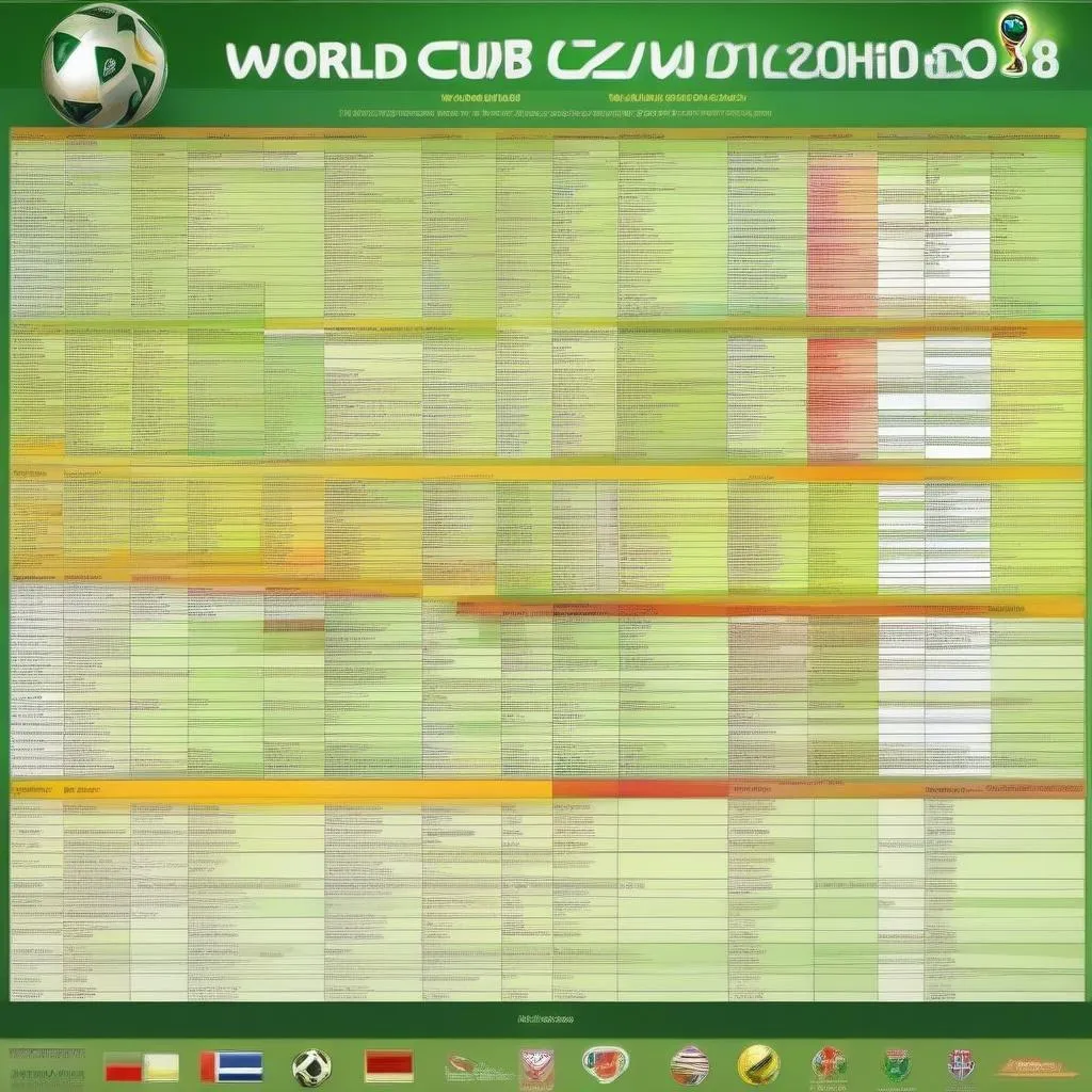 Tải Lịch Thi Đấu World Cup 2018 Excel - Bảng Tính Nhanh Chóng, Dễ Sử Dụng