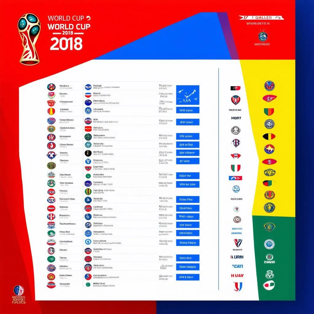 Lịch thi đấu World Cup 2018 PSD