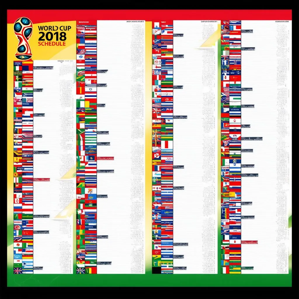 Lịch thi đấu world cup 2018 vector