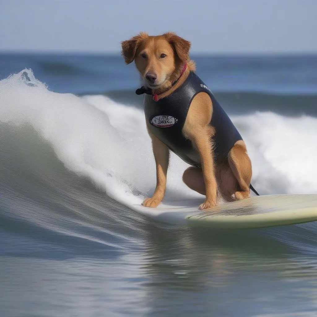 Giải vô địch lướt sóng cho động vật 2018 tại Malibu, California - chú chó Max lướt sóng trên biển xanh