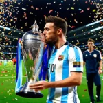 Lionel Messi nâng cao chiếc cúp vô địch Copa America