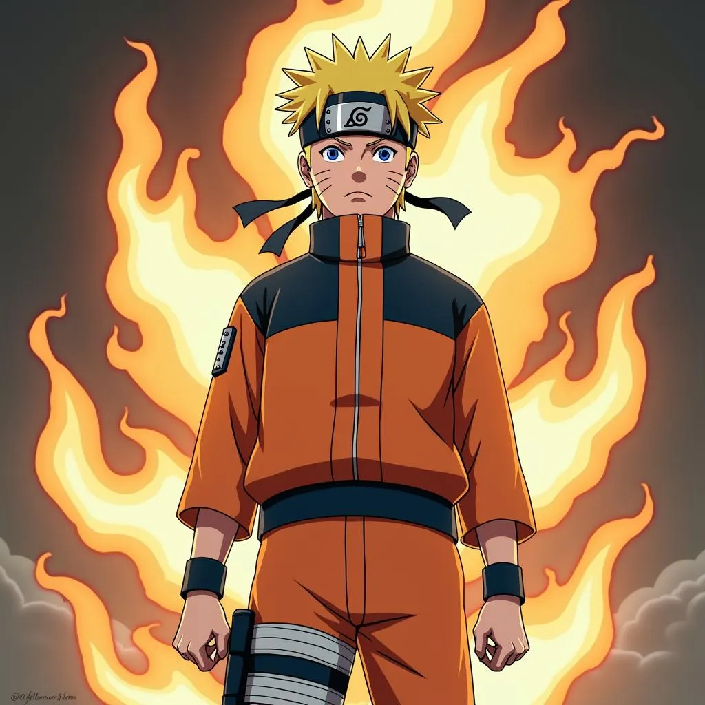 Naruto Uzumaki với sức mạnh của Cửu Vĩ Hồ