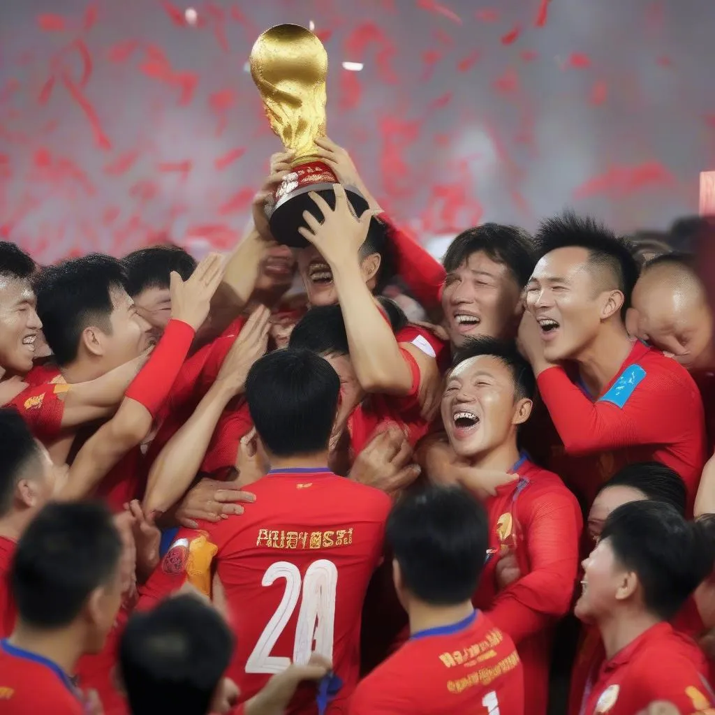 HLV Park Hang-seo và đội tuyển Việt Nam vô địch AFF Cup 2018