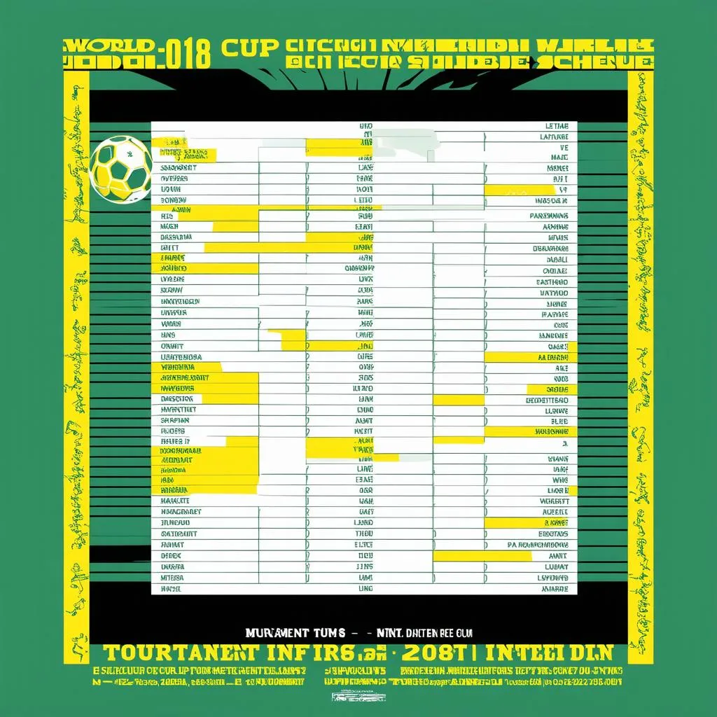 Poster lịch thi đấu World Cup 2018